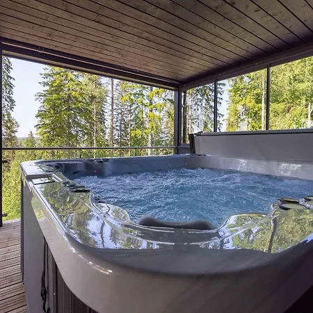 Himoksen Timantti Near Golf Course Incl Sauna, Jacuzzi For Ectra Fee, Terrace Himos